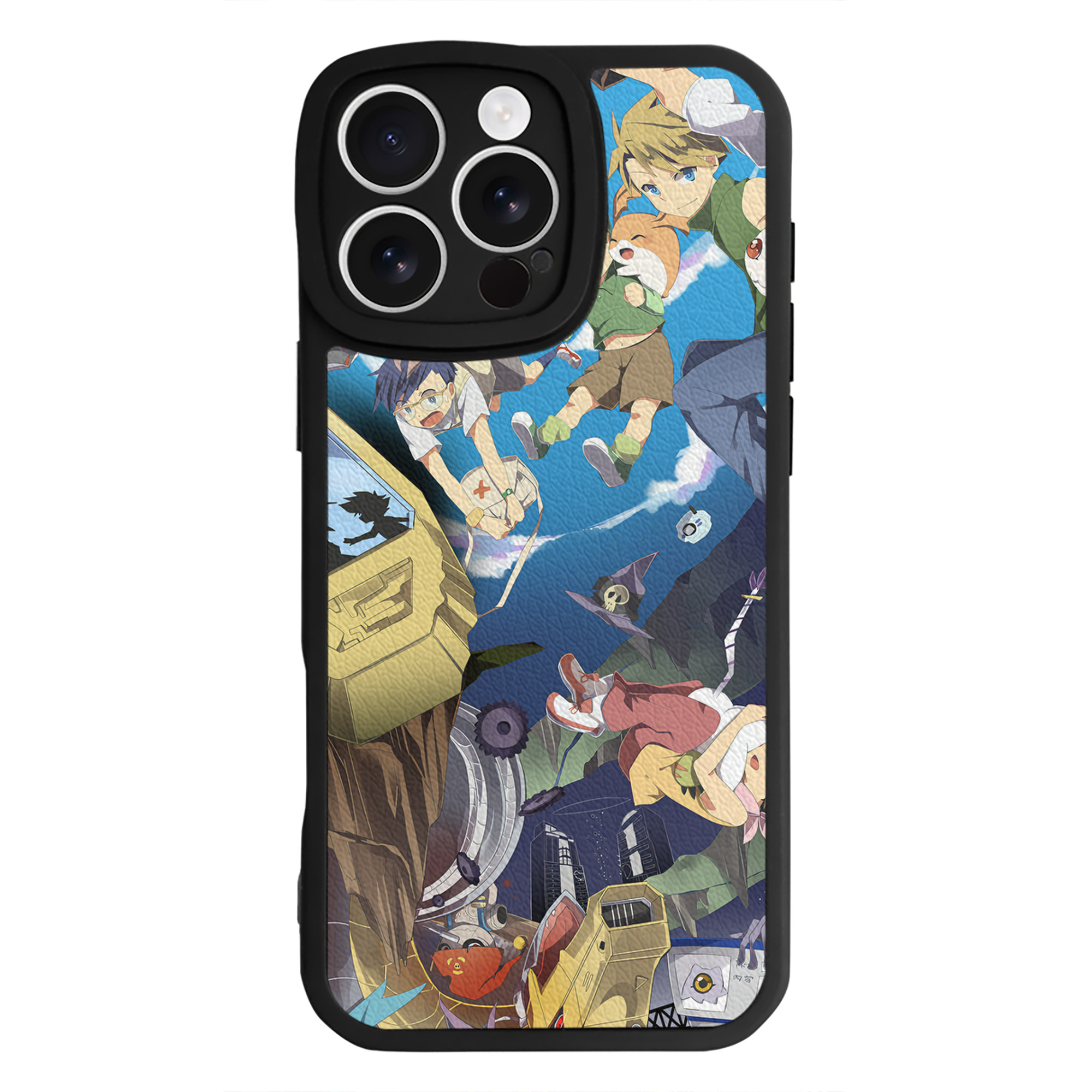 （画像用） Digimon デジタルモンスター/デジモン 【iPhone 16シリーズ対応】シリコンスマホケース（レザー調） 材質：シリコン